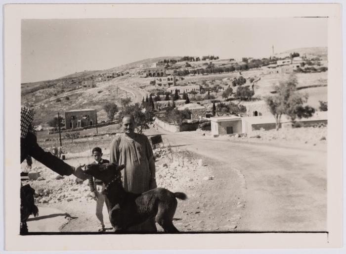 A Photograph of Ibrahim abu Sitteh with His Son Hmood, Circa 1960