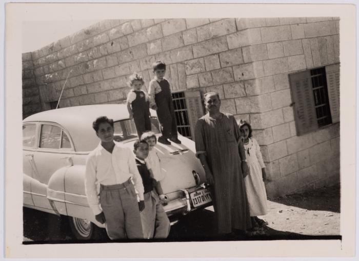 A Photograph of Ibrahim abu Sitteh, His Sons and His Daughters in Deir Jarir Village, Circa 1962 