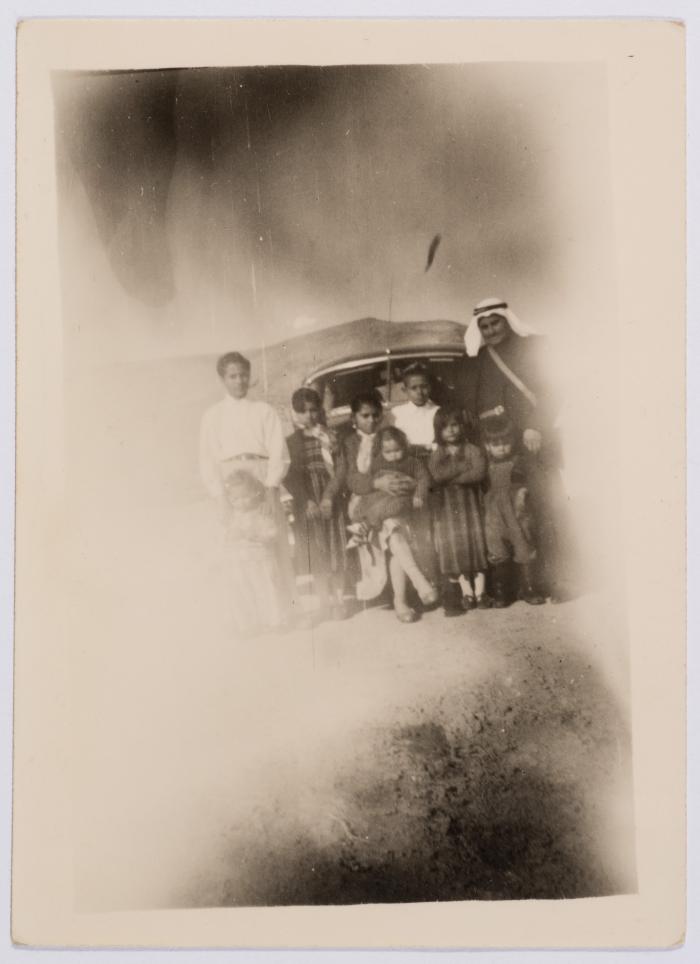 A Photograph of Ibrahim abu Sitteh, His Sons and His Daughters, Circa 1962 