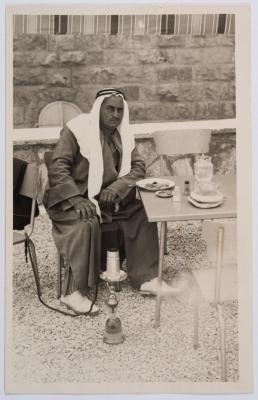 A Photograph of Ibrahim abu Sitteh Dressed in Traditional Bedouin Clothing, the 1950s