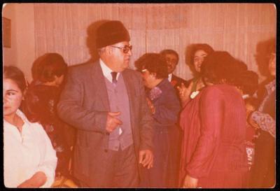 Saneyyeh and Abdel-Fattah Ersheid at a Party in Jenin, the 1980s 