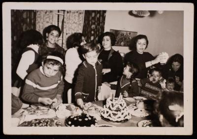 Modathar Ersheid at His Birthday Party in Jenin, 1963 
