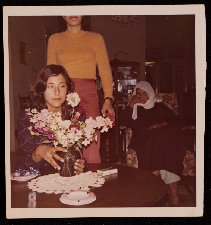 Anne Ersheid at Her House in Jenin, the 1980s