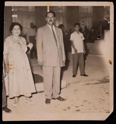 A Photograph of Saneyyeh and Abdel-Fattah Ersheid at a Party, the Early 1960s 