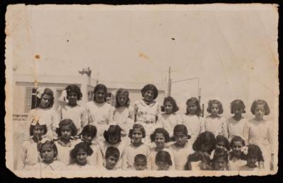 Saneyyeh Ersheid at Haifa School, 1935 