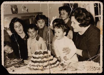 Modathar Ersheid at His Birthday Party in Jenin, 1962