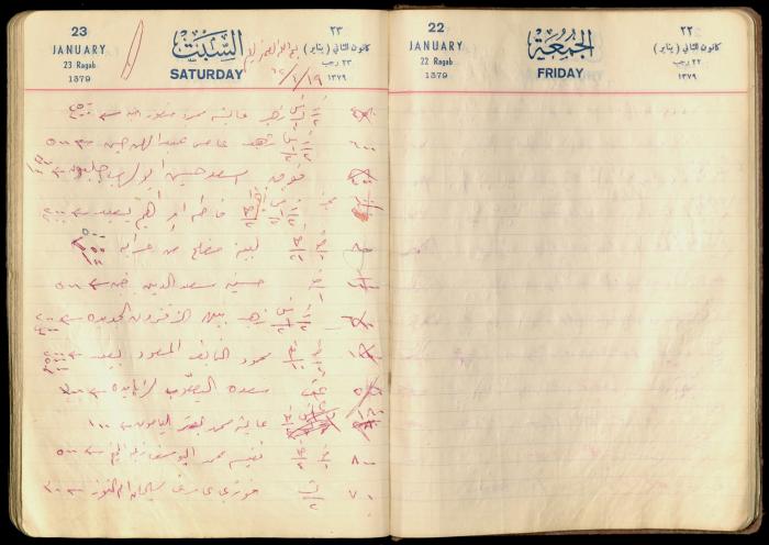 Patient Records at Abdel-Fattah Irshaid's Clinic, 19 April 1962 