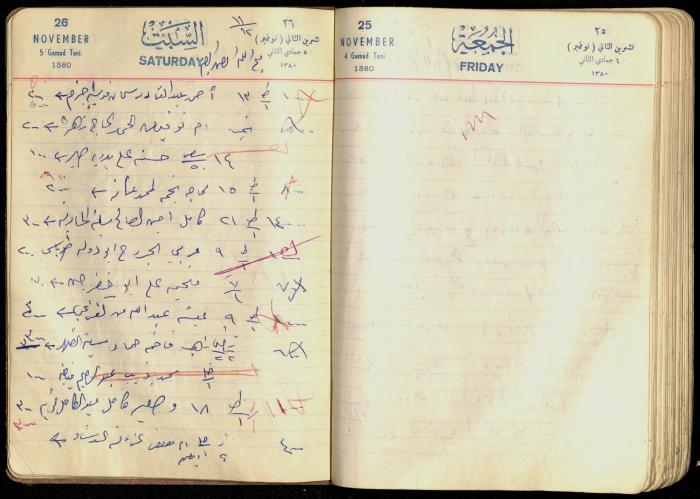 سجل المرضى في عيادة عبد الفتاح ارشيد، 12 تشرين الثاني 1964