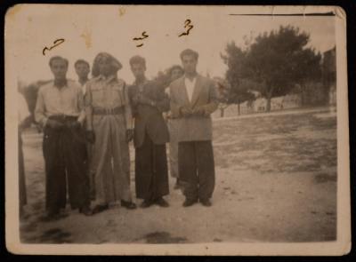 صورة لحسن الخطيب واصدقائه ، القدس، 1953
