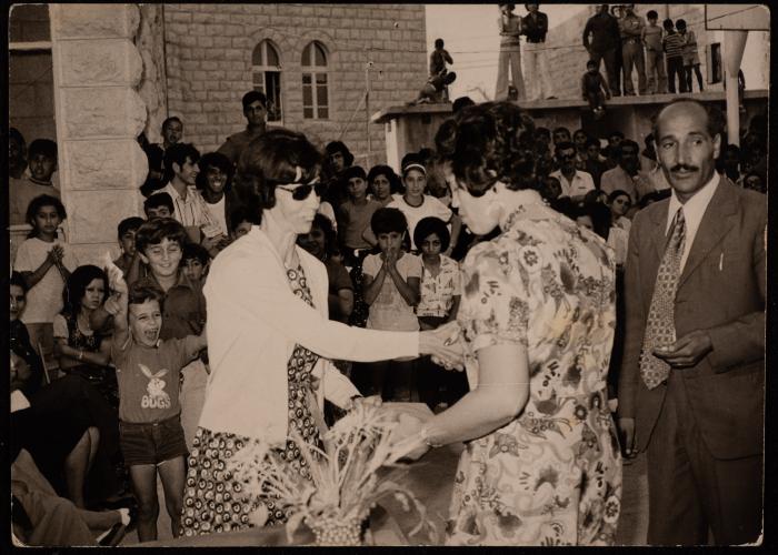 A Photograph of Hasan al-Khatib and a Teacher, Shu'afat, the Late 1970s