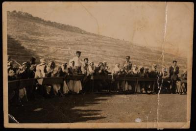 Teaching Staff of Beit Iksa School with Village Notables, 1960