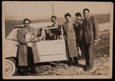Hasan al-Khatib with Friends in Lebanon, 1960