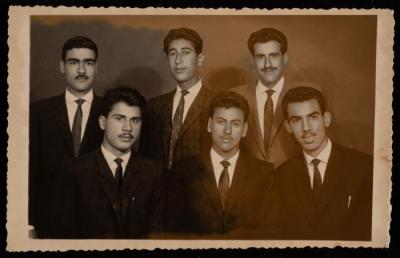 Six Young Men in Suits and Ties