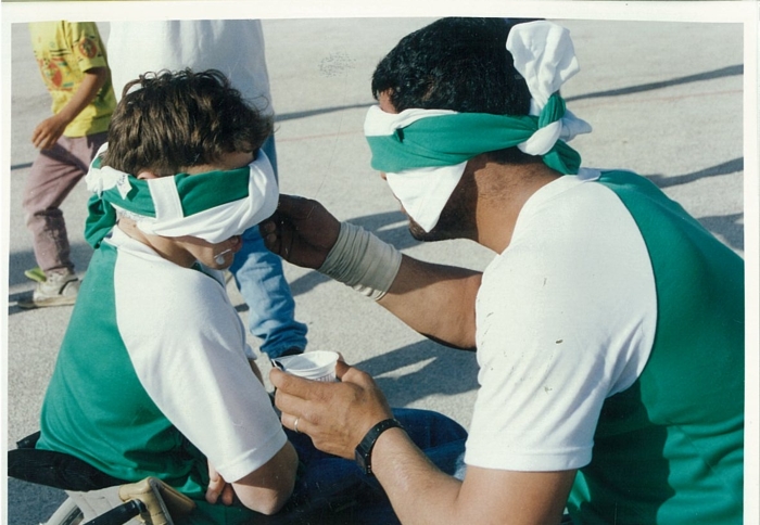 An activity for persons with disabilities (PWD) at the First Ramallah Scout Group (Sareyyet Ramallah)