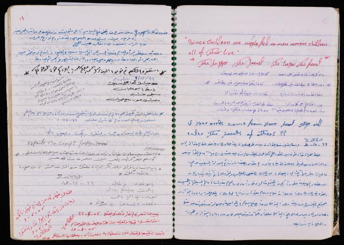 دفتر للأسير محمد ناصر، 1999