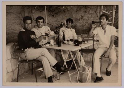 A Photograph of Saadeah Bsoul with his Friends, Ramallah, 1972