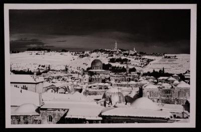 The Dome of the Rock in Jerusalem, a Photograph by Yousef Albina, the 1920s-30s
