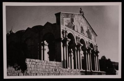 Entrance of the Church of the Agony in Jerusalem, a Photograph by Yousef Albina, the 1920s-30s
