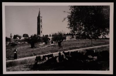 صور لجرسية كنيسة الصعود  في مدينة القدس ، تصوير يوسف البينا، عشرينيات وثلاثتينات القرن الماضي