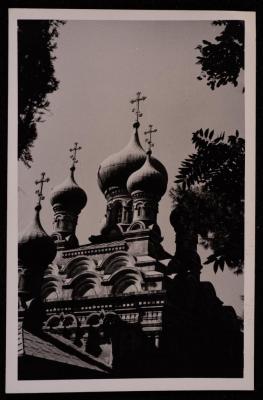 A Photograph of the Church of Mary Magdalene on the Slope of the Mount of Olives in Occupied Jerusalem Taken Between the 1920s and the 1930s 