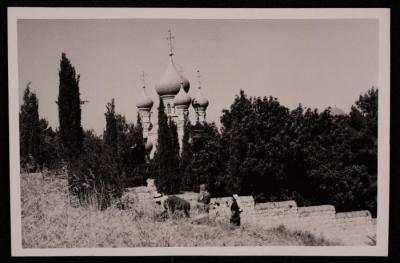 A Photograph of the Church of Mary Magdalene on the Slope of the Mount of Olives in Occupied Jerusalem Taken Between the 1920s and the 1930s 