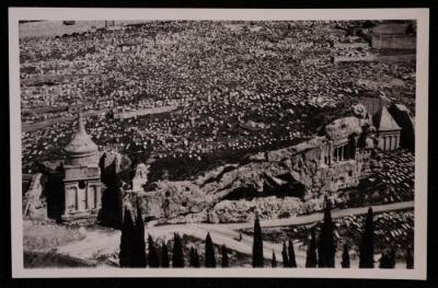 صورة لمنطقة طنطور فرعون والمقبرة اليهودية على جبل الزيتون في مدينة القدس المحتلة 