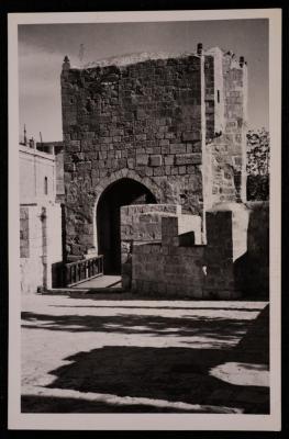 The Entrance of Jerusalem Citadel, a Photograph by Yousef Albina, the 1920s-30s