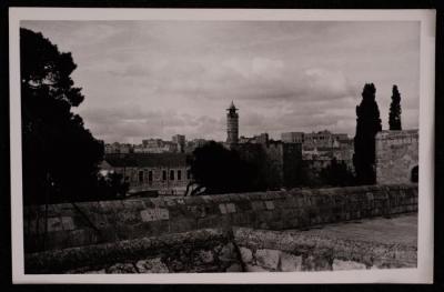 A Photograph of the Old City and the King David Hotel in Occupied Jerusalem, Taken Between the 1920s and the 1930s