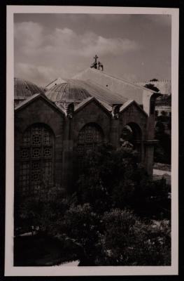 A Photograph of the Deers on Top of the Church of Agony "the Church of All Nations" in the Occupied City of Jerusalem Taken Between the 1920s and the 1930s 
