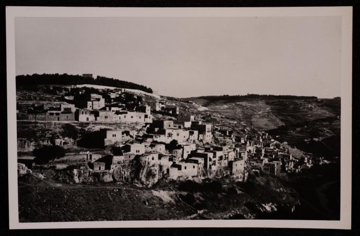 صورة لبلدة سلوان بالقرب من البلدة القديمة في مدينة القدس، تصوير يوسف البينا، عشرينيات وثلاثينيات القرن الماضي