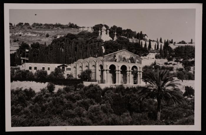 A Photograph of the Church of the Agony  in Jerusalem, by Yousef Albina, the 1920s -30s