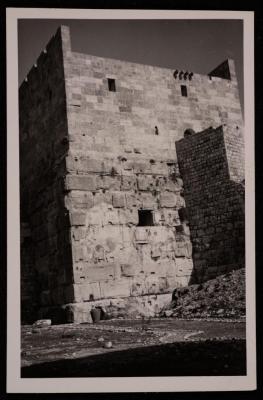 A Photograph Showing a Section of the Jerusalem Citadel Taken Between the 1920s and the 1930s