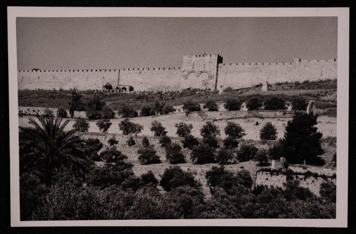 ​​​​​​صورة لباب الرحمة في مدينة القدس المحتلة ، تصوير يوسف البينا، عشرينيات وثلاثينيات القرن الماضي

