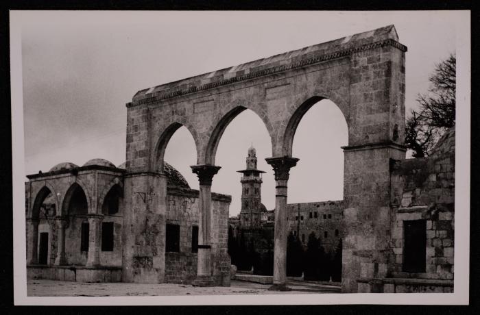 A Photograph of the Northeastern Gate of al-Aqsa Mosque in Jerusalem, by Yousef Albina, the 1920s -30s