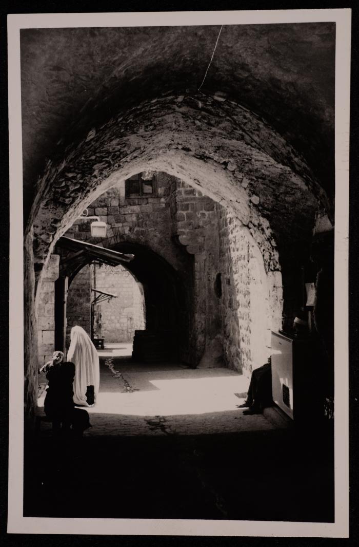 A Street in as-Sa'deyyeh Neighborhood in Jerusalem, a Photograph by Yousef Albina, the 1920s-30s