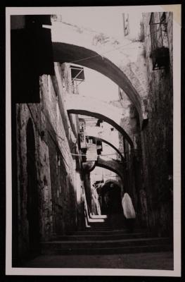 صورة لطريق الآلام في البلدة القديمة في مدينة القدس المحتلة 