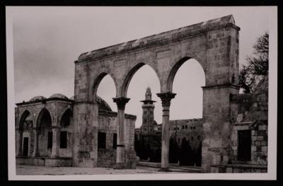 A Photograph of the Northeastern Gate of al-Aqsa Mosque in Jerusalem, by Yousef Albina, the 1920s -30s