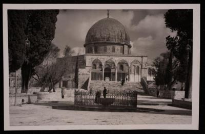 A Photograph of the Dome of the Rock in Occupied Jerusalem, by Yousef Albina, the 1920s -30s