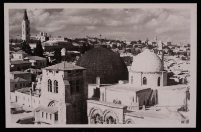 A Photograph of the Church of the Holy Sepulchre in the Old City of Jerusalem,  by Yousef Albina, the 1920s -30s
