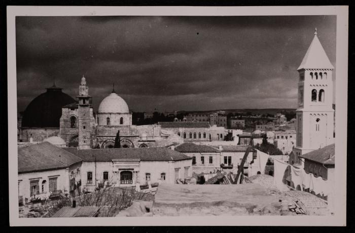 A Photograph of the Church of the Holy Sepulchre and the Church of the Redeemer in the Old City of Jerusalem, by Yousef Albina, the 1920s -30s 