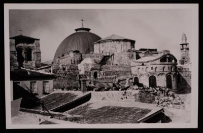A Photograph of the Church of the Holy Sepulchre Dome in the Old City of Jerusalem, by Yousef Albina, the 1920s -30s