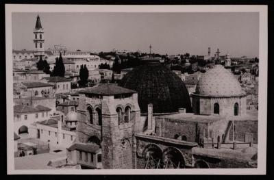 A Photograph of the Church of the Holy Sepulchre in the Old City of Jerusalem, by Yousef Albina, the 1920s -30s
