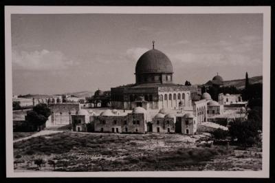 A Photograph of the Dome of the Rock and the al-Aqsa Mosque in  Jerusalem,  by Yousef Albina, the 1920s -30s