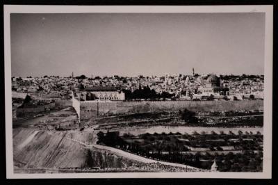 The Dome of the Rock and the al-Aqsa Mosque in Jerusalem, a Photograph by Yousef Albina, the 1920s -30s