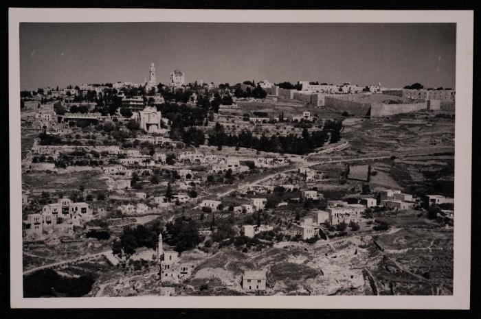 A Photograph of Silwan, the Mount of Olives and Jerusalem's Wall,  by Yousef Albina, the 1920s -30s