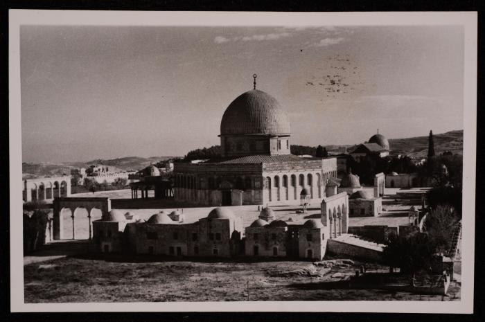 A Photograph of the Dome of the Rock and the al-Aqsa Mosque in  Jerusalem,  by Yousef Albina, the 1920s -30s