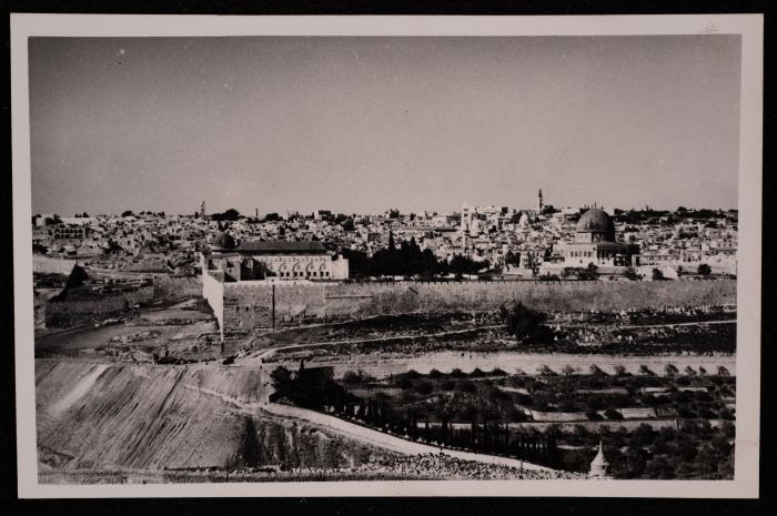 The Dome of the Rock and the al-Aqsa Mosque in Jerusalem, a Photograph by Yousef Albina, the 1920s -30s