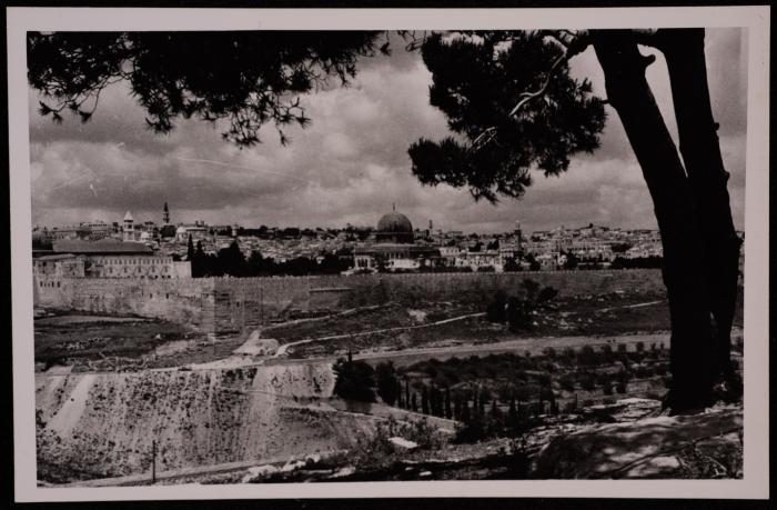 A Photograph of the Dome of the Rock in Jerusalem,  by Yousef Albina, the 1920s -30s
