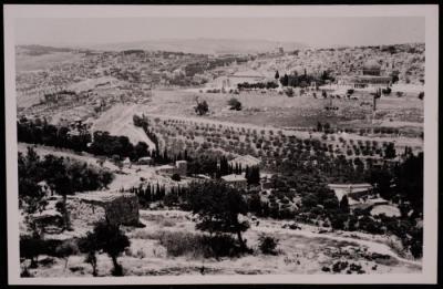 صورة لقبة الصخرة  في البلدة القديمة في مدينة القدس، تصوير يوسف البينا، عشرينيات وثلاثينيات القرن الماضي
