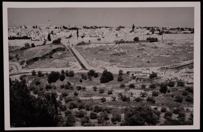 A Photograph of al-Asbat Gate and the Old City in  Jerusalem,  by Yousef Albina, the 1920s -30s 